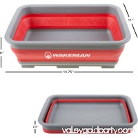 Wakeman 10L Collapsible Portable Camping Wash Basin   550646431